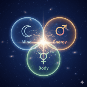 Diagram of Moon Venus Mars attraction layers